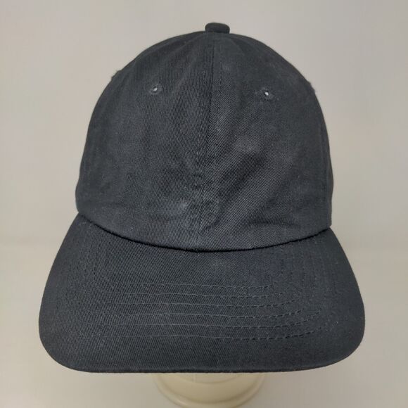 Unbranded Men's Slideback Hat Black Adjustable Blank Vent Holes - Picture 2 of 6
